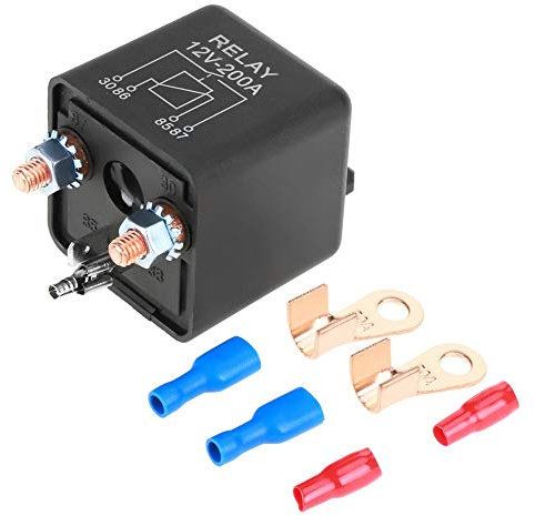 12V 200A Relais AutoTOPINCN Normal Öffnen Relais Auto Lkw Motorstarter Relais mit 2 Terminals 12V 200A