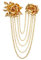 Knighthood Broche élégante rose dorée avec chaînes de suspension pour manteau, costume, cadeau de mariage, fête, col de chemise, accessoires pour homme