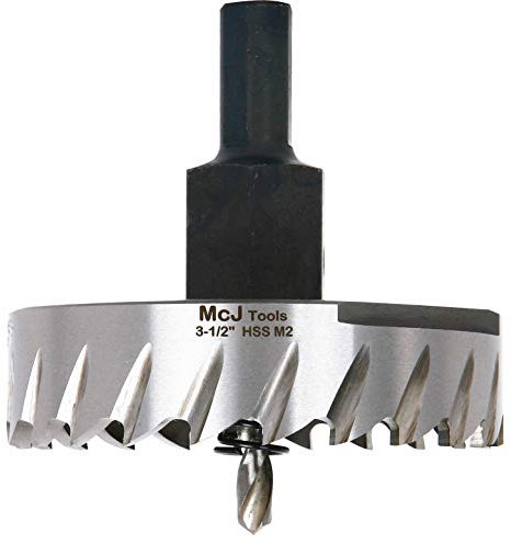 McJ Tools 3-1/2 Inch HSS M2 Drill Bit Hole Saw for Metal, Steel, Iron, Alloy, Ideal for Electricians, Plumbers, DIYs, Metal Professionals