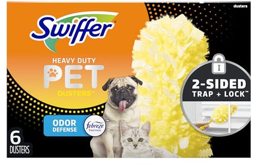 Swiffer 360 Dusters Heavy Duty Pet Recambios, Febreze Olor Defense, 6 unidades