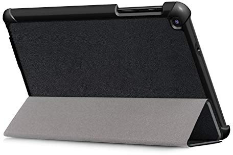 Kepuch Custer Funda para Samsung Galaxy Tab A 8.0 2019 P205 P200 with S Pen 4G,Slim Smart Cover Fundas Carcasa Case Protectora de PU-Cuero - Negro