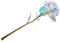 Starry Crystal Rose Glowing Gold Foil Colorful Flower 24k Golden Foil Decoration Couple Gift