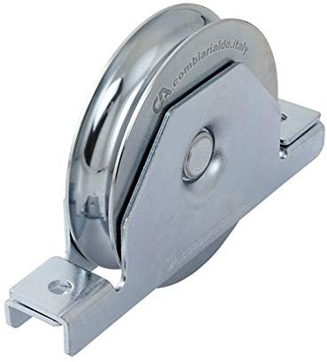 Metalideal | Galet Support Intérieur Gorge Ronde - Diamètre 80 mm - Pour Rail 16 mm