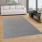 Paco Home Teppich Wohnzimmer Schlafzimmer Esszimmer Kurzflor Moderne Optik Einfarbig Pastell, Grösse:140x200 cm, Farbe:Anthrazit
