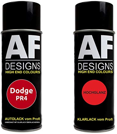 Alex Flittner Designs Spraydose für Dodge PR4 Graphic Red Basislack Klarlack Sprühdose 400ml