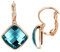 Vissen Bleu Zirconium Boucle d'oreille Pendante Femme Dormeuses Bijoux Boucles d'oreilles Fantaisie Plaquées or