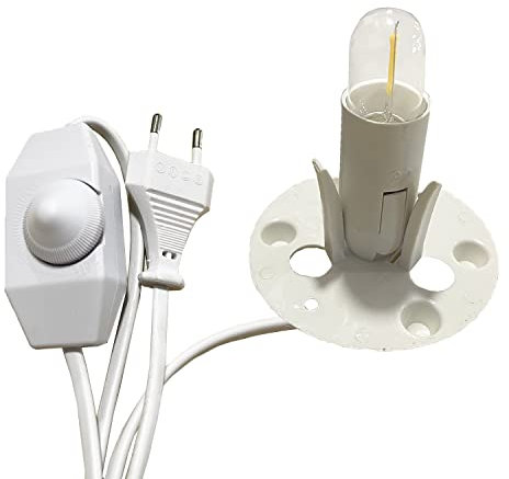 Kabel für Salzlampen mit Dimmer + LED-Lampe (weiß)