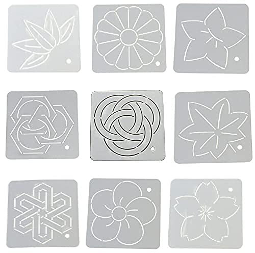 9pcs Quilting Rulers and Templates Patchwork Tools Crimping Template Thorn sub Embroidered Template Handmade DIY Sewing Tool Set