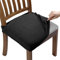 Fuloon Housse de Chaise Extensible en Jacquard Housse Assise Chaise pour Salle à Manger, Amovibles et Lavables (4 Pcs, avec Sangles de Dossier)