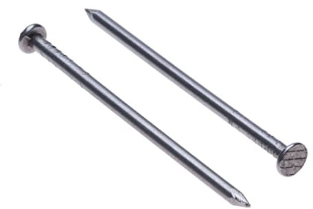 Clous Pour Bois à Tête Ronde Plate (Lot de 50) Noir Clous Pour le Bricolage et l'artisanat, la Décoration Intérieure, le Travail du Bois et les Meubles Taille : Longueur 50 mm Diamètre du clou 2.5 mm