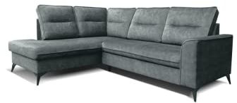Robin Camel Ecksofa mit Schlaffunktion Bettkasten 5 Abnehmbare Rückenkissen Sofa L-Form Schlafsofa Freistehende Eckcouch Schlafcouch Wohnzimmermöbel Wohnlandschaft Grau Links