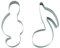 BekkiB - 2er-Set Ausstecher „Musik“ - Note und Notenschlüssel - Ausstechformen zum Backen - Formen aus Edelstahl sind spülmaschinengeeignet - 88021375