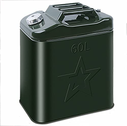 JIADUOFU Métallique Bidon À Carburant, Jerrican De Carburant Épaissi Scellé Tambour, Réservoirs De Carburant en Métal Fûts à Huile, pour Voitures Et Motos,60L