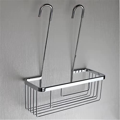 Tbkoly Hängekorb Badezimmer Regal Aufbewahrungsregal Regale, Hängende Duschablage Kupfer Duschregal Duschregal Dusche frei perforiertes Netz einlagig Dusche Hängende Dusche Wasserhahn Toilettenartikel