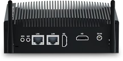 BASAORO Fanless Industrial Mini PC i5, Fanless PC, 32GB RAM 1TB SSD Core i5 8350U Industrial Computer with RS232, RJ45 LAN, 2 HD Display, USB 3.0, Dual Band WiFi, BT, Win 11 Pro