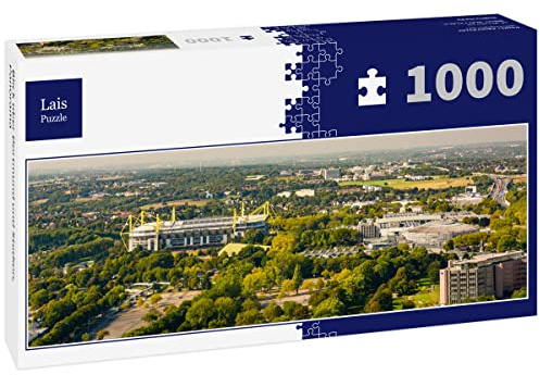 Lais Puzzle Blick über Dortmund und Stadion, Panorama 1000 Teile Panorama