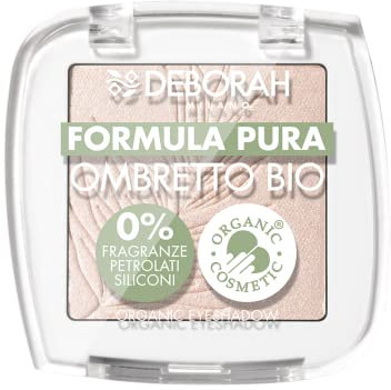 Deborah Augenlidschatten Mono BIO Formula Pure Color Nr. 02 Soft Gold, mit Inhaltsstoffen 100% natürlichen Ursprungs, vegan und tierfreundlich