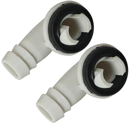 MEETOOT Lot de 2 raccords de tuyau de vidange de climatiseur de 15 mm - Conduite de condensat - Joint d'étanchéité coudé pour fenêtre unité AC Mini Split Frigidaire