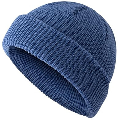 OneChance Beanie Mütze für Herren und Damen,Warme Winter Mütze,Weiche Strickmütze,Unisex Strickmütze für Winter und Herbst Denim Blau