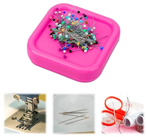 Magnetic Sewing Needle Cushion, Magnetic Pin Cushion, Magnetische Nähen Nadelkissen, Magnetische Aufbewahrungsbox Nadelkissen, Magnetnadelkissen, Magnet Nadelkissen, Nähzubehör, Rosa