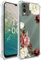 Jhxtech Phone Case for Nokia C32, Clear Floral Pattern Shockproof TPU Protective Cover
