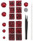 YHMQ DU 6616 Stück große rote Hot-Reparatur-Strasssteine, Kristallglas-Diamanten für Becher, Kleidung, Hemd, glänzend, flache Rückseite, rund, mit Pinzette und Aufnahmestift (Set SS6–SS30)