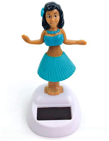 Fukamou Figurine Hawaïenne Voiture Ornement Voiture Figurine Solaire Dansante Ornement Bureau Décoration Tableau de Bord Voiture Danseuse Hawaienne Voiture Solaire Figurine Jouet