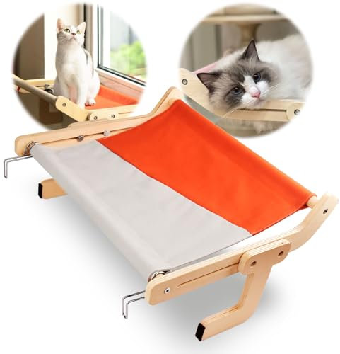 Amaca per Gatti da Finestra, Amaca Termosifone per Gatti Amaca Gatto Regolabile Fino a 18 kg