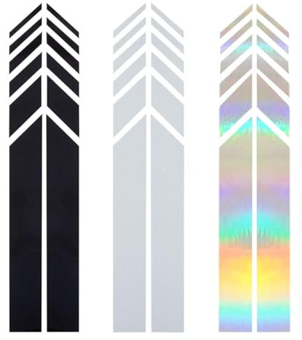 Confezione Adesivi per Specchietti Retrovisori, 3 paia adesivi auto tuning, adesivi per auto a strisce grafiche in vinile, per carrozzeria da corsa specchietto retrovisore, multicolore, 14 * 3 CM