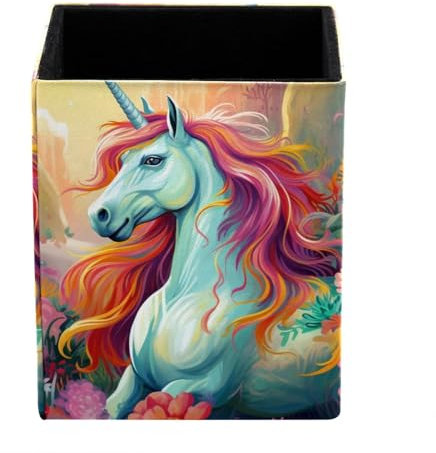 Porte-stylo fonctionnel - Pot à crayons compact pour l'école, le bureau et le studio, belle licorne
