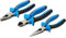AMK® Draper 3 Piece Wire Side Cutter, Combination Long Nose Plier Set Blue Soft Grip Pliers Cutters Nippers