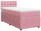vidaXL Boxspringbett, Einzelbett mit Matratze Matratzenauflage, Bettgestell mit Lattenrost Kopfteil, Polsterbett Bett für Schlafzimmer, Rosa 100x200cm Samt