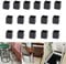 16Pcs Square 20x20mm Silicone Chair Leg Floor Protector, Black Chair Leg Caps, Furniture Foot Protectors, Stool Leg caps to Prevent Hardwood Floor Scratches and Reduce Noise