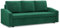 Mebligo - Sofa 3 Sitzer mit Schlaffunktion 220 x 92 x 85 cm NEO Kollektion, Sofa Klein Schlafsofa mit Bettkasten, Sofa Wohnzimmer, Sofa 3 Sitzer und 2 Sitzer, Dunkelgrün