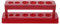 1 x Reagenzglashalter, 6 Löcher, roter Ständer, Bürettenständer, Regal, Labor