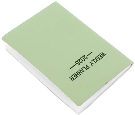 DIYEAH 2025 Wochenplaner-notizbuch Für Die Handtasche Büro Zuhause Schulbedarf Mini-taschenkalender Grüner Einband