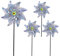 OUDQFCJ 4 piezas Molino de Viento Reflectante Anti Vogel para Control de Aves, Repelente, Molino de Viento Antipájaros, Molinillo de Viento para Jardín y Granja (Plata)