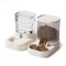 Kit dispensador para Gatos y Perros Piezas Dispensador de Agua para Mascotas, Bebedero y comedero Dispensador Comida y Agua 2Unidad (KIT3475BLANCO)