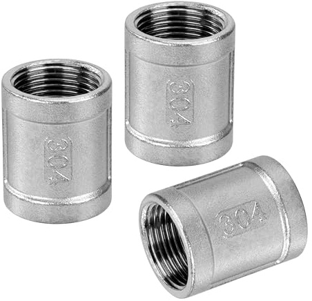 Edelstahl Sechskant Nippel, 3 Stück 3/4 Zoll IG x 3/4 Zoll IG Gewinde Edelstahl 304 Kupplungsstecker, Metall Verbindungsstück Adapter für Wasser, Luft, Rohranschluss