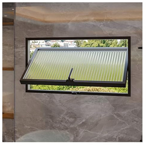 XPLKQXE Flächenbündige, 360° Drehbare Fenster, Rechteckiges, Klappbares Kippfenster, Kellerfenster Aus Aluminiumlegierung, Schuppen, Hütten, Tiny Houses(20x40cm)