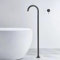 Robinet pour Baignoire Ilot Encastrable Col de Cygne Mitigeur Monocommande Baignoire à Poser,gris