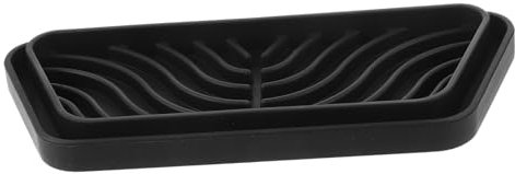 Healifty Silicone Refrigerator Drip Catcher Water Tray Mat Cut-to-Size Black Trapezoid Drip Tray for Water Dispenser Fridge Freezer