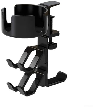 ZMdooreasy 3in1 Clip On HeFor adphone for and WFor ater Cup Holder for MFor aximFor al Desk Efficiency