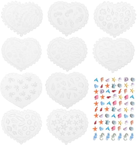 10 Stück Polymer Clay Formen Silikon Schnitzerei Mini Muster Verschiedene DIY Design für Ohrringe Ringe Halskette Andere Süßigkeiten Kekse Kuchen Schmücken (189,188,187,186,185,184,182,179,177,13)