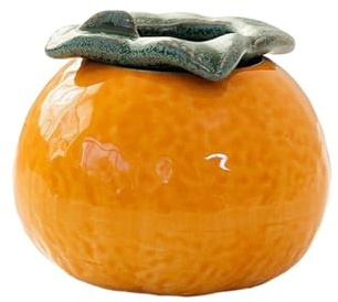 HKWFKAWA Pot de fleurs en céramique en forme d'orange vintage pour balcon, étagère, bureau