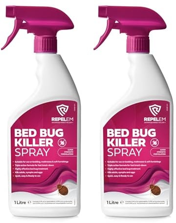REPELEM Bed Bug Spray - Strong Killer, for Mattresses, Kills All Stages 2L | All-in-One Treatment for Mattresses, Soft Furnishings & Around the Home, Kills Bedbugs at All Life Stages