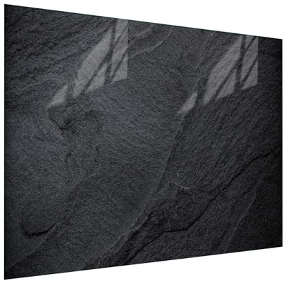 SFArt Herdabdeckung Glas 1 Teilig 90x52 – Gehärtetes Glas Schneidebrett & Ceranfeld Abdeckplatte – Hygienisch & Rutschfest – Schutz für Induktion, Ceran Obsidian