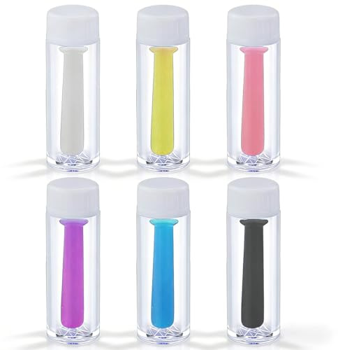 PHYNDR 6 piezas de ventosas para lentes de contacto con estuche protector, ventosas de silicona, aplicador de lentes de contacto, para uso doméstico y de viaje