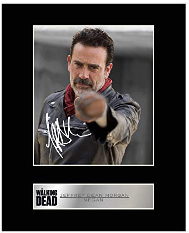 Iconic Pics - Signiertes Foto / Autogramm von Jeffrey Dean Morgan als Negan in The Walking Dead. Wandbild, Wohnzimmer