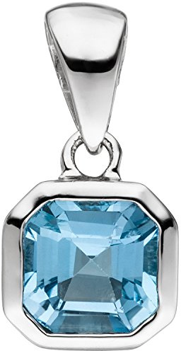 Jobo Damen-Anhänger aus 925 Sterling Silber mit Blautopas